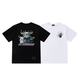 We11done T Shirt Cartoon Character Print Loose Men's and Women's round Neck Short Sleeve