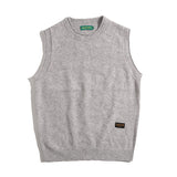 Man Fall Winter Outfis Autumn and Winter round Neck Sweater Vest Men's and Women's Retro Knitted Waistcoat Coat
