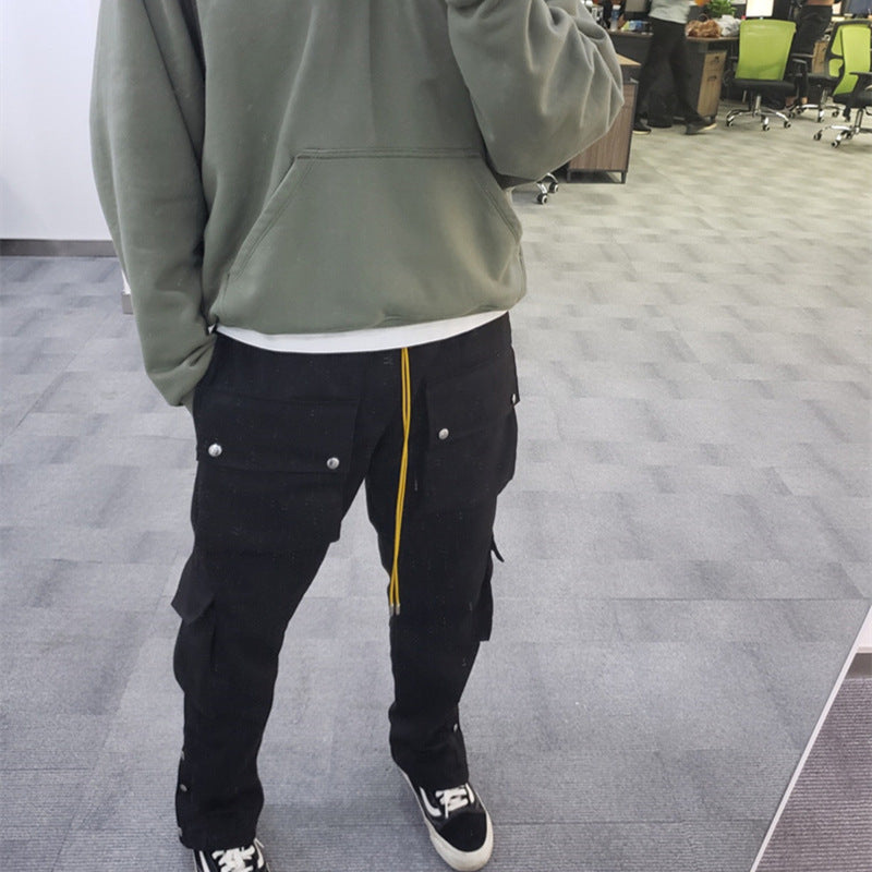 Rhude Pant Overalls Casual Button
