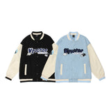 Letterman Jacket Outfit Senior Jackets Varsity Baseball Coat Embroidered Letters Color Contrast Patchwork Baseball Uniform for Men