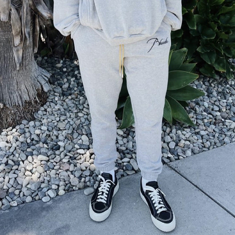 Rhude Pant Embroidery Loose Retro Casual