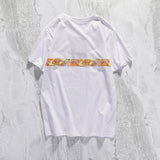 Shark Print T Shirt Summer Casual Straight White Short Sleeve Cotton Round Neck T-shirt