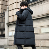 Men's Autumn Winter Coat Cotton Coat with Solid Color