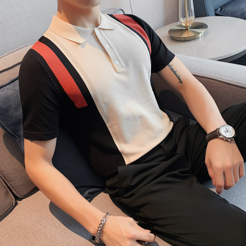 Men Polo Shirts Lapel T-shirt
