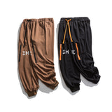 Man Fall Winter Outfis Winter Hip Hop Letters Youth Velvet Padded Casual Pants Men's Sweatpants