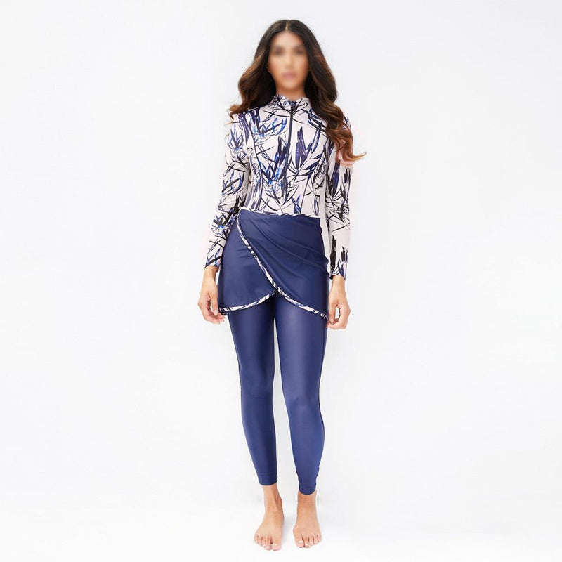 Burkini Muslim Swimwear Printed Swimsuit