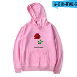 Black Rose Hoodie Payton Moormeier Printed Series Men's and Women's Hooded Sweater Autumn and Winter