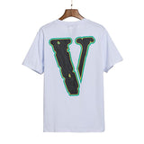 Vlone T Shirt Printed Short Sleeve Fashionable Sweatshirts Summer Clothes Tshirt Vlone