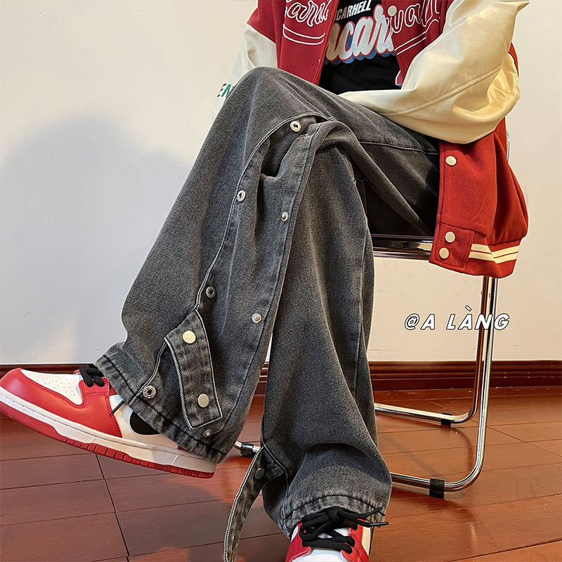 Men Cargo Pants Jeans Men's Autumn and Winter Leisure Workwear Pants Trousers