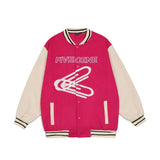 Letterman Jacket Outfit Senior Jackets Varsity Baseball Coat Men's Stitching Loose Lapel Jacket