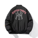 New York NYC Varsity Jacket Embroidered Baseball Uniform Stand Collar Jacket
