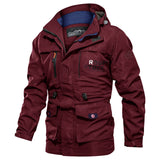 Tactics Style Men Outdoor Windproof Coat Men Casual Jacket Men's MidLength Outdoor Casual plus Size Coat Jacket Spring and Autumn Clothing