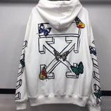 Off White Hoodie Men's Casual and Comfortable Embroidered Printed Casual Fashionable Sweater Owt