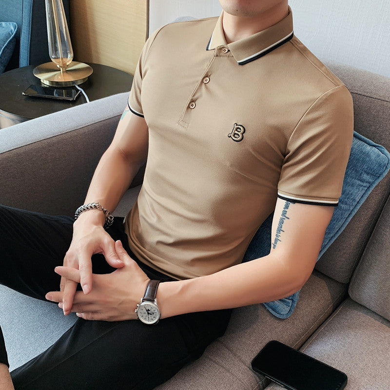 Men Polo Shirts Lapel T-shirt