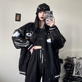 Gothic Lolita Harajuku Style Clothing Spring and Autumn Embroidered Baseball Uniform All-Matching Couple Coat Student