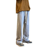 Men Sweatpants Casual Pants Oversize Wide Leg Drawstring Sports Pants
