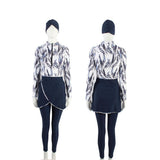 Burkini Muslim Swimwear Printed Three-Piece Set Plus Size Conservative Swimsuit for Women