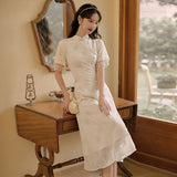 Women Cottagecore Dress Female Retro Elegance Small Skirt
