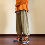 Men Sweatpants Casual Pants Ankle-Tied Loose Wide Leg Track Pants
