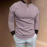 Polo Shirts Fall Men's Long Sleeve Crew Neck T-shirt Polo Shirt T-shirt