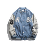 Letterman Jacket Outfit Senior Jackets Varsity Baseball Coat Spring and Autumn Loose-Fitting Workwear Jacket Male Casual Coat Top