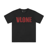 Playboi Vlone Shirt Loose Crew Neck Casual Skull Letter Short Sleeve T-shirt