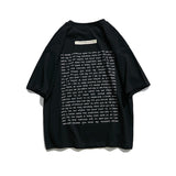 Men's T-shirt Printed Short-Sleeved T-shirt with Letters on the Back Men's Fashionable Loose Summer Top Tee