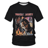 Pop Smoke Vlone King of New York T Shirt Hip Hop Band 3D Digital Printing