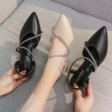 Nude Chunky Heel Sandals
