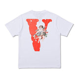 Vlone Printed Popular ShortSleeved Men and Women Couple Tshirt