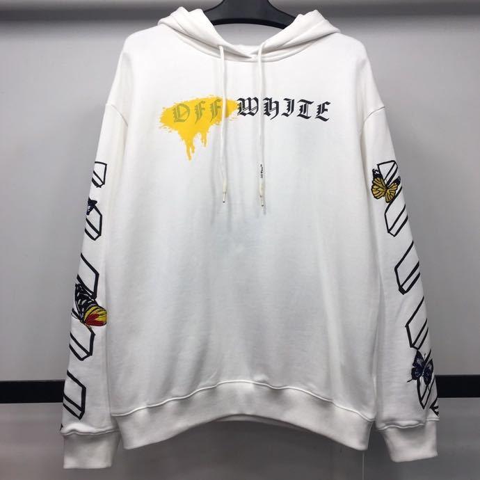 Off White Hoodie Men's Casual and Comfortable Embroidered Printed Casual Fashionable Sweater Owt