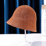 Straw Hat Hollow Summer Knitted Fisherman Hat