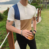 Men Polo Shirts Slim Fit Fashion Polo Collar T-shirt