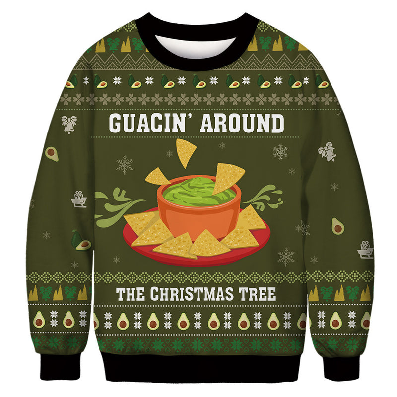 Black Christmas Sweater 3D Printed Christmas Funny Pattern Hooded Sweater