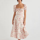 Bella Hadid Dress French Dress Summer Floral Dress