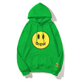 Smiley Face Hoodie Drew Smiley Face Printed Men's and Women's Casual Hooded Sweater