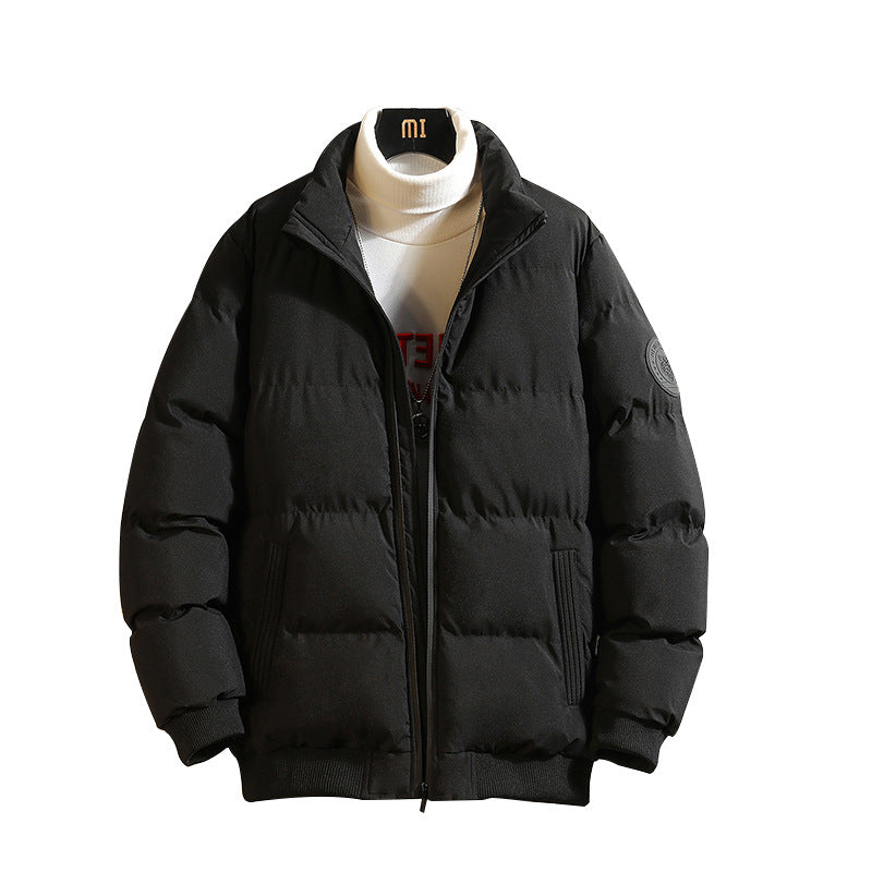 Men's Autumn Winter Coat Stand-up Collar Cotton-Padded Clothes Leisure plus Size Cotton Jacket
