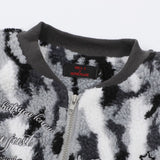 Nina Parker Camo Jacket Camouflage Lamb Wool Short Baseball Jacket