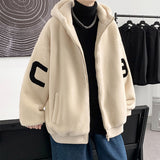 Men's Autumn Winter Coat Fleece-Lined Thickened Cotton-Padded Coat