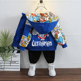 Toddler Boys Jackets Boy's Trench Coat Ultraman Hooded Top