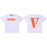 Vlone Friends Men's Casual Fashion Short Sleeve Men's and Women's Tshirt