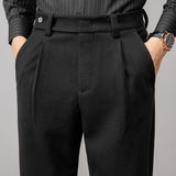 Men Suit Pants Casual Pants Thickened Loose Straight
