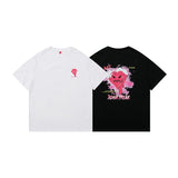 Men T Shirt Summer Casual Tops Men's Clothes Summer Wear National Fashion Boys round Neck Short Sleeve Casual Love Devil T-shirt Fashion