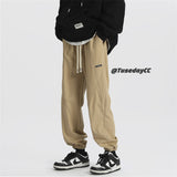 Men Sweatpants Draping Ankle-Tied Sports Thickening Heavy Casual