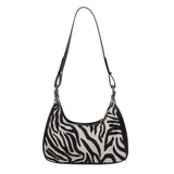 The Teacher Tote Black and White Striped Underarm Bag Women's Bag Autumn Baguette Bag Shoulder Handbag