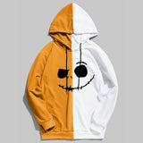 Smiley Face Hoodie Smiley Face Men and Women Stitching Casual Hoodie Sweater