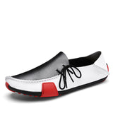 Loafers for Men Loafers Men's Two-Layer Cowhide Lace-up Fashion Shoes
