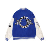 Letterman Jacket Outfit Senior Jackets Varsity Baseball Coat Men's Loose Lapel Jacket Sports Coat