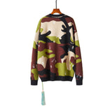 Off White Winter Fleece Sweatshirts Autumn and Winter Letters Crew Neck Pullover Sweater Men and Women