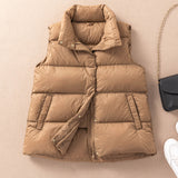 Women Winter Coats Puffer down down down down down Vest Female Autumn and Winter down Vest